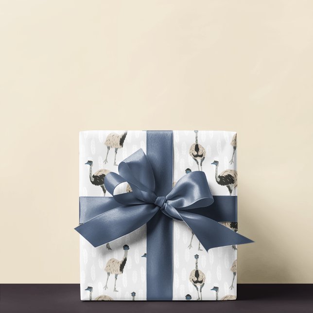 Emus Bird Lovers Patterned Wrapping Paper (Creator Uploaded)