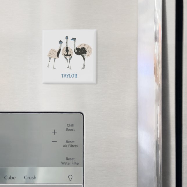 Emus Bird Lovers Personalised Magnet (In Situ (Fridge))