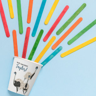 Emus Bird Lovers Personalised Party Paper Cups