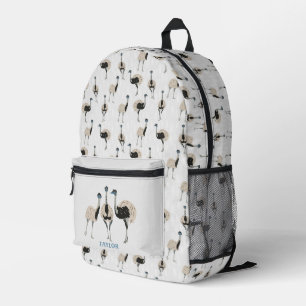 Emus Bird Lovers Personalised Printed Backpack