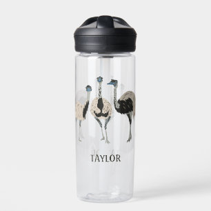 Emus Bird Lovers Personalised Water Bottle