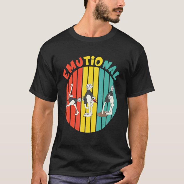 Emutional Creative Emu Bird T-Shirt (Front)