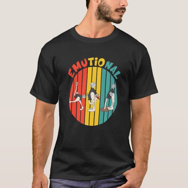 Emutional Creative Emu Bird T-Shirt (Front)