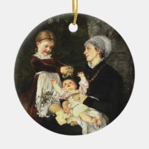 En Ammes Besøg - Bertha Wegmann Fine Art Ceramic Tree Decoration
