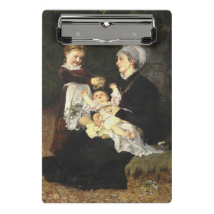 En Ammes Besøg - Bertha Wegmann Fine Art Mini Clipboard