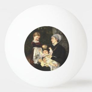 En Ammes Besøg - Bertha Wegmann Fine Art Ping Pong Ball