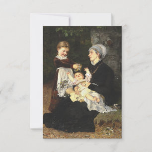 En Ammes Besøg - Bertha Wegmann Fine Art Thank You Card