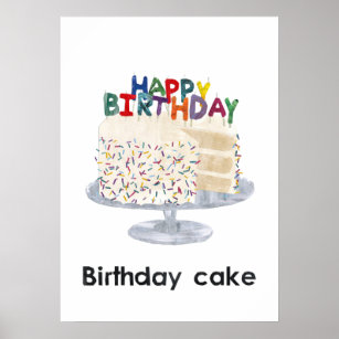 En - Birthday Cake Poster