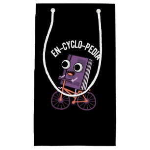 En-cyclo-Pedia Funny Encyclopaedia Pun Dark BG Small Gift Bag