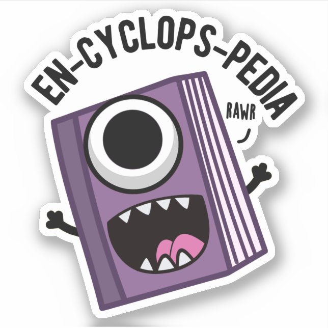 En-cyclops-pedia Funny Encyclopaedia Pun  (Front)