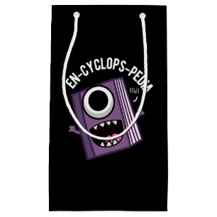 En-cyclops-pedia Funny Encyclopaedia Pun Dark BG Small Gift Bag