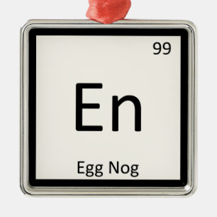 En - Egg Nog Chemistry Periodic Table Symbol Metal Tree Decoration