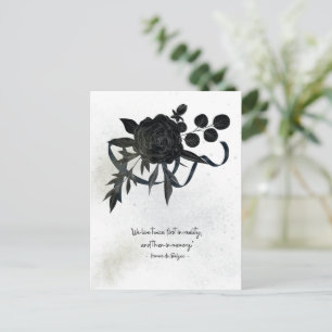 EN Elegant Sympathy Card – Black Rose