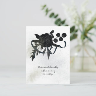 EN | Elegant Sympathy Card – Black Rose