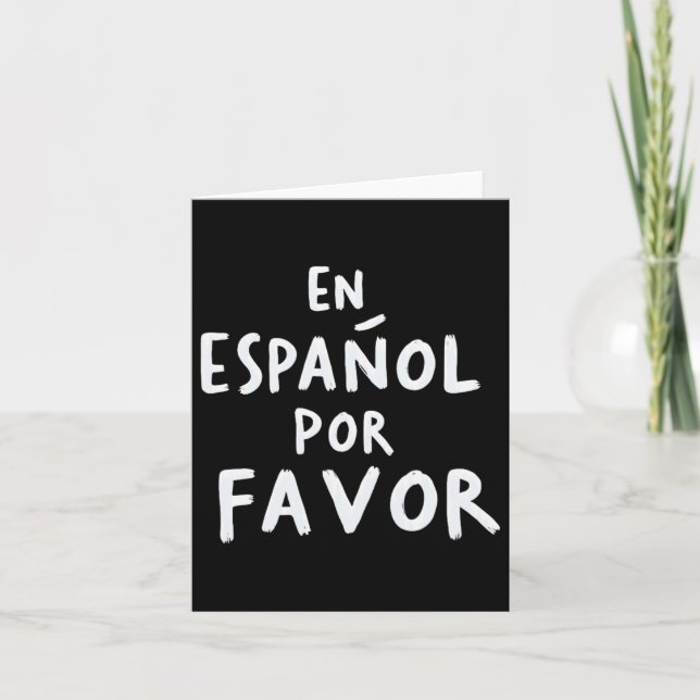 En Espanol Por Favour Spanish Teacher 1  Card (Front)