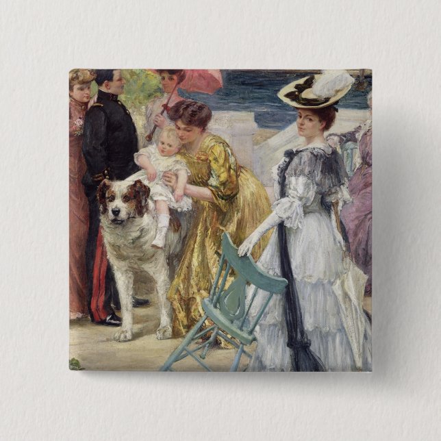 En Famille 15 Cm Square Badge (Front)