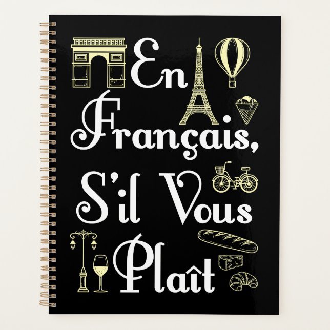 En Francais S'il Vous Plait French Teacher Planner (Front)