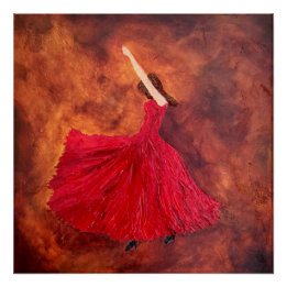 En Fuego, Flamenco Dancer Poster