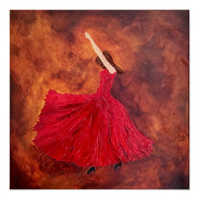 En Fuego, Flamenco Dancer Poster (Front)