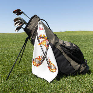 En Fuego Golf Ball – Funny Flaming Golf Ball with Towel