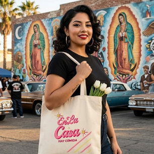 En La Casa Hay Comida Tote Bag   Funny Latina Mum 