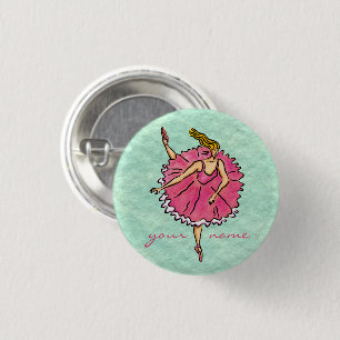 en Pointe Ballerina 3 Cm Round Badge