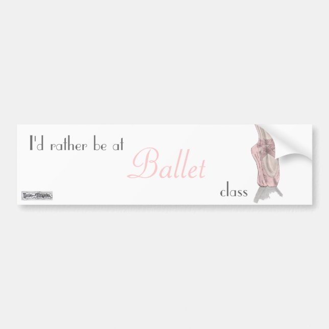 En pointe Bumper Sticker (Front)