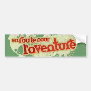 en route pour l'aventure car bumper sticker