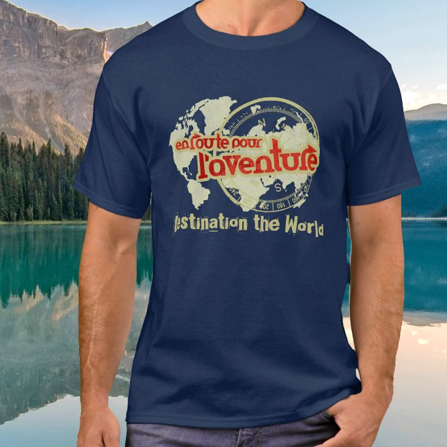 en route pour l'aventure destination the world tee (Creator Uploaded)