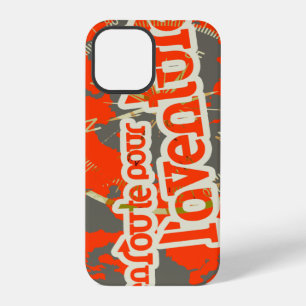 en route pour l'aventure orange iphone case
