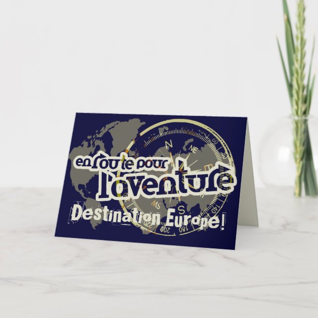 en route pour l'aventure vacation europe card (Front)