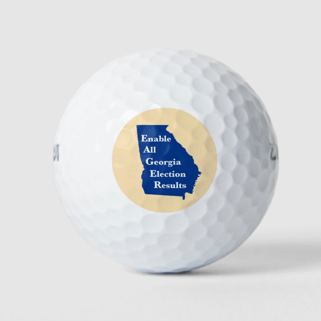 Enable All Georgia Election Results Golf Balls (Front)