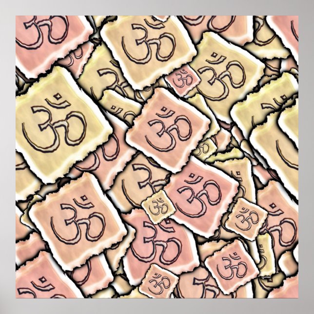 Enamel Tile Om (Aum) Poster (Front)