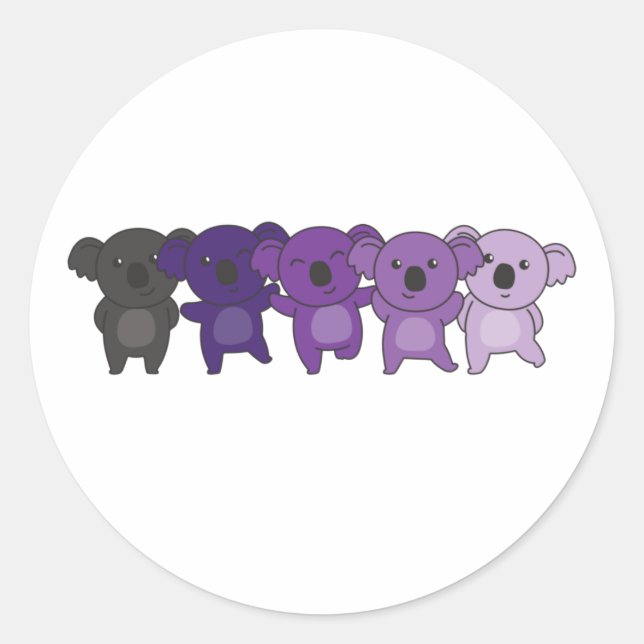 Enbian Flag Pride Lgbtq Cute Koala Classic Round S Sticker (Front)