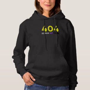 Enby 404 Gender Not Found Non binary Pride Nonbina Hoodie