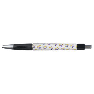 Enby Heart Pattern Pen
