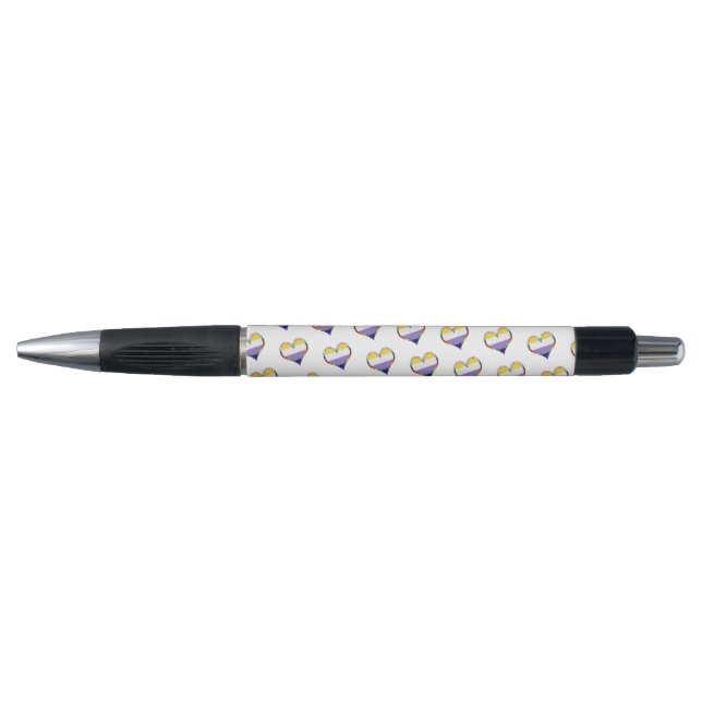 Enby Heart Pattern Pen (Front)