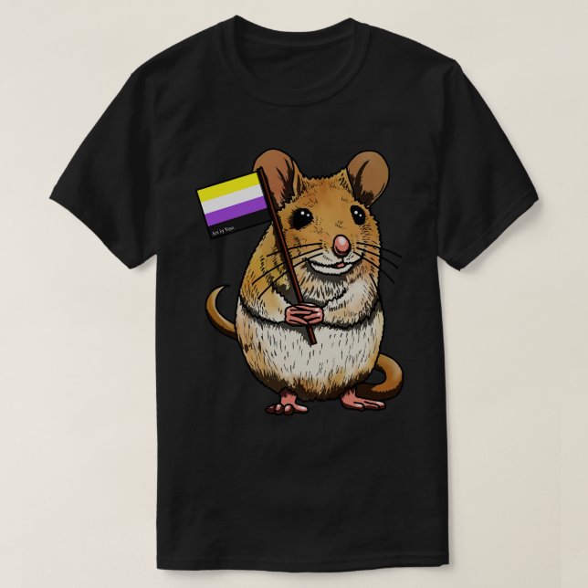 Enby Mouse T-Shirt (Design Front)