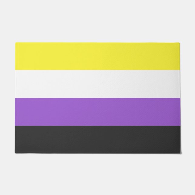 Enby (Non-binary Pride) Flag Doormat (Front)