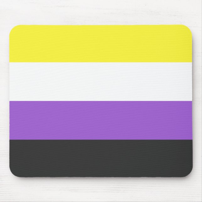 Enby (Non-binary Pride) Flag Mouse Mat (Front)