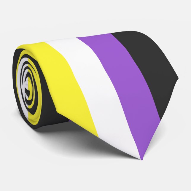 Enby (Non-binary Pride) Flag Tie (Rolled)