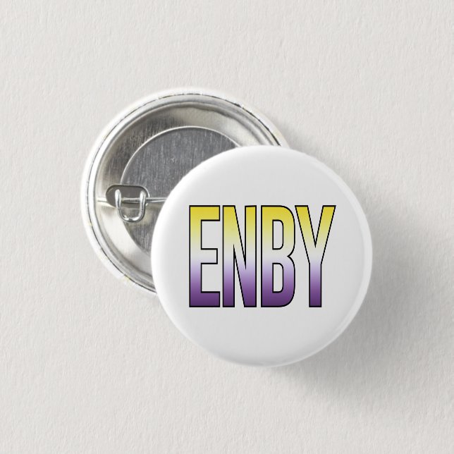 ENBY - Nonbinary 3 Cm Round Badge (Front & Back)