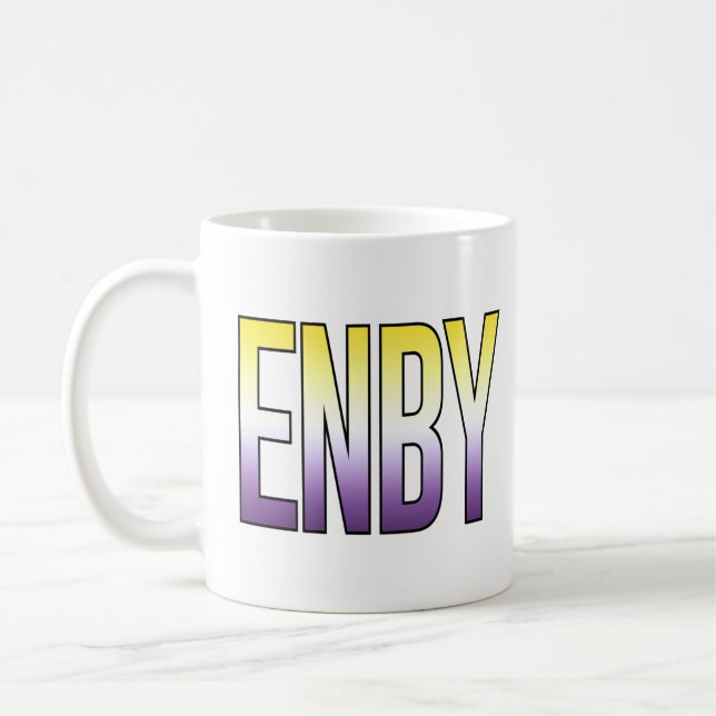 ENBY - Nonbinary Coffee Mug (Left)