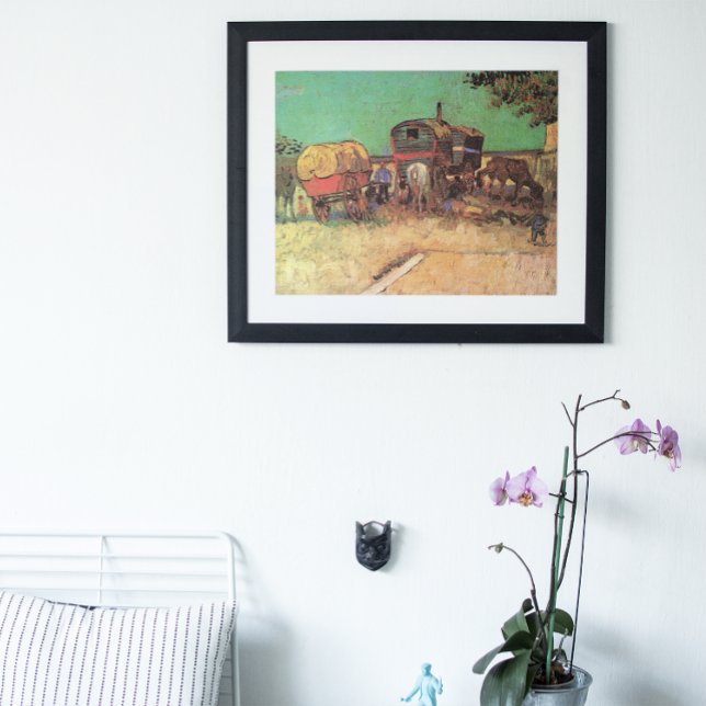 Encampment of Gypsies Caravans by Vincent van Gogh Poster (Creator Uploaded)