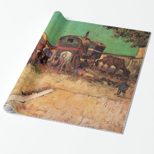 Encampment of Gypsies with Caravans, Van Gogh Wrapping Paper