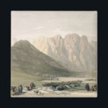 Encampment of the Aulad-Said, Mount Sinai, Februar Magnet<br><div class="desc">Image:87228  Encampment of the Aulad-Said,  Mount Sinai,  February 18th 1839,  plate 110 from Volume III of 'The Holy Land',  engraved by Louis Haghe (1806-85) pub. 1849 (litho). Roberts,  David (1796-1864) (after). Private Collection,  The Stapleton Collection.  Art,  Fine Art.</div>