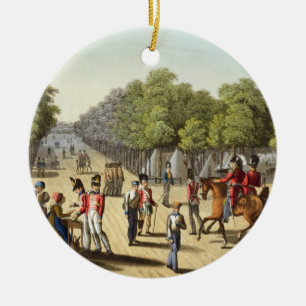 Encampment of the British Army in the Bois de Boul Ceramic Tree Decoration