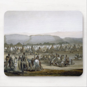 Encampment of the Piekann Indians, plate 43 from V Mouse Mat