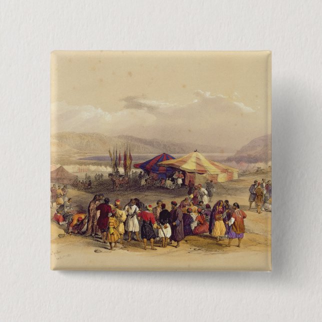 Encampment of the Pilgrims at Jericho' Volume II 15 Cm Square Badge (Front)