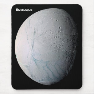 Enceladus 6th Moon of Saturn Mouse Mat
